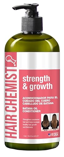 Hair Chemist Strength & Growth Batana Oil Conditioner 33.8 oz. - Acondicionador fortalecedor e hidratante con aceite de batana para el crecimiento