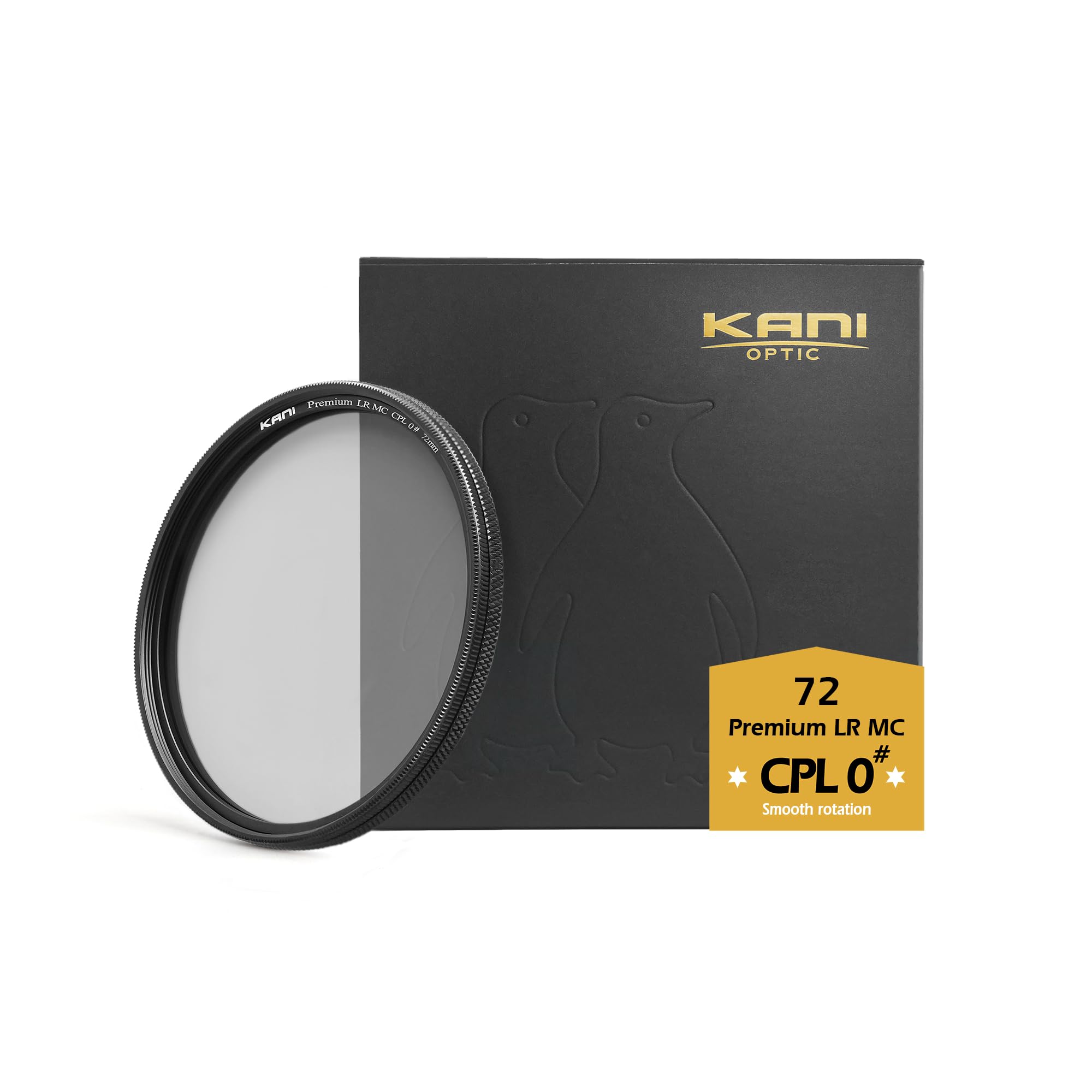 KANI 72mm PLフィルター ZeroSharpシリーズ Premium LR MC CPL 0# Smooth Rotation 厚枠仕様 円偏光フィルター 色再現性向上 色濁り低減 低反射 撥水 撥油 防汚 帯電防止 ナノコーティング 817457