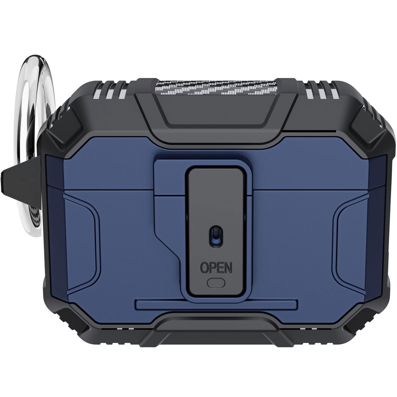 Coque AirPods 4 silicone rigide bleu pour le sport et trajets - 7