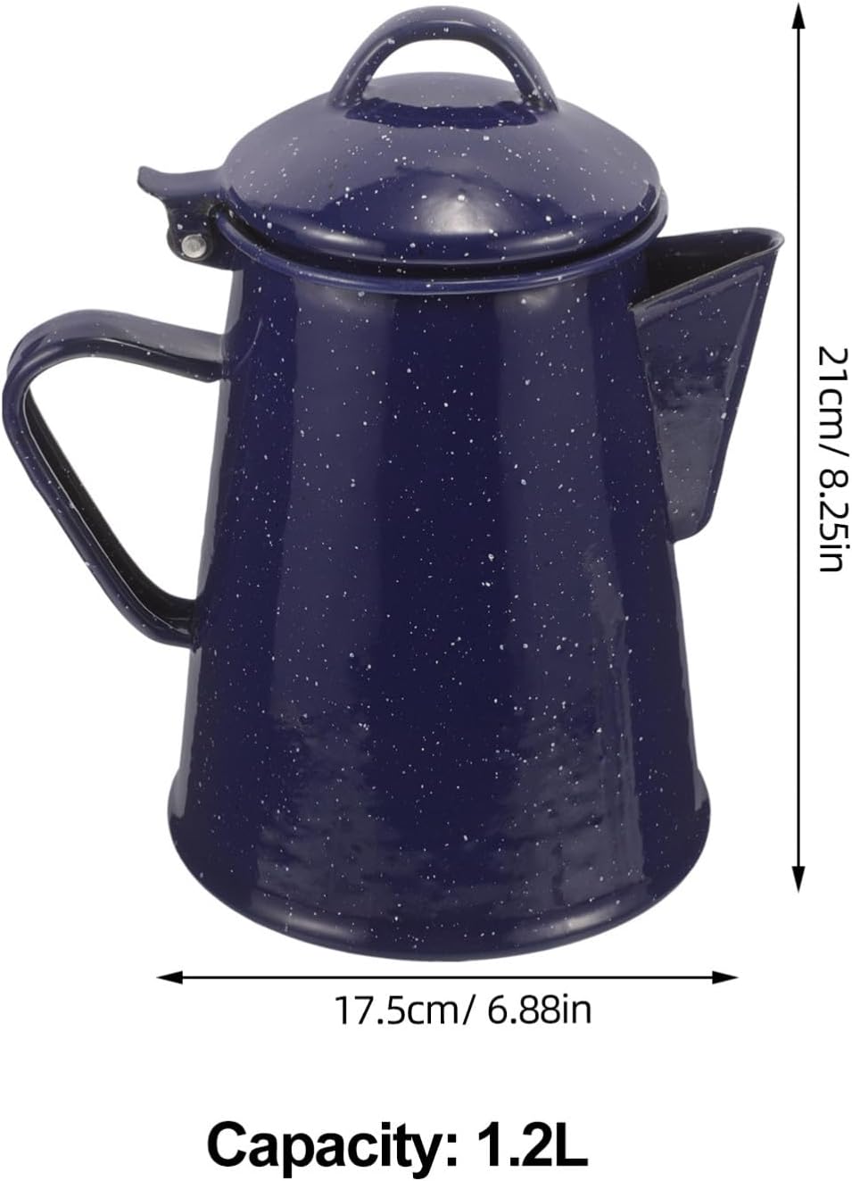Camping Tea Kettle Enamel Pitcher Polished Surface Comfortable to Grip for Daily Use