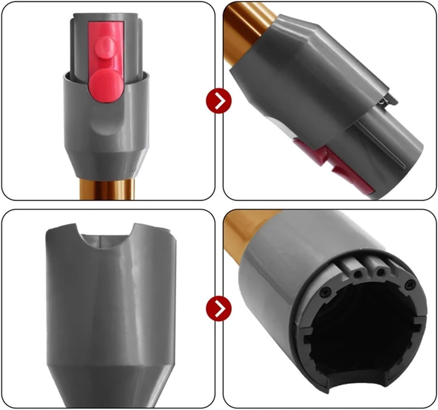 金属製延長ロッド、Dyson V12 /V10対応、デジタルスリム掃除機クイックリリースストレートパイプバーハンドヘルドストレートチ