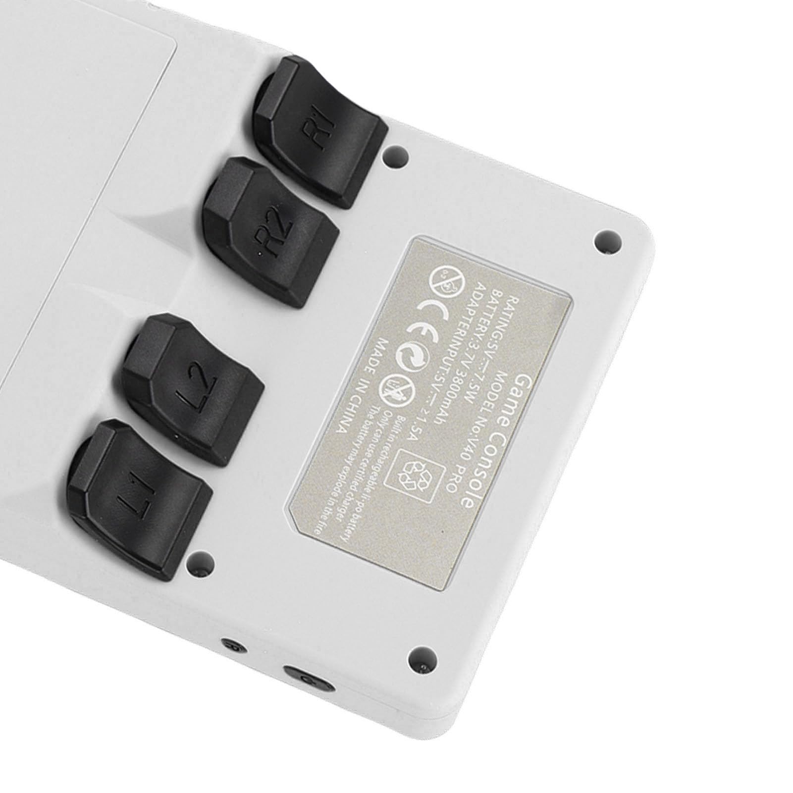 Elprico Retro Handheld Console, 3,5 Cala 640x480 Przenośny Gracz z Magazynem 256 GB, Ręczna Konsola do Gier do Podróży (WHITE)