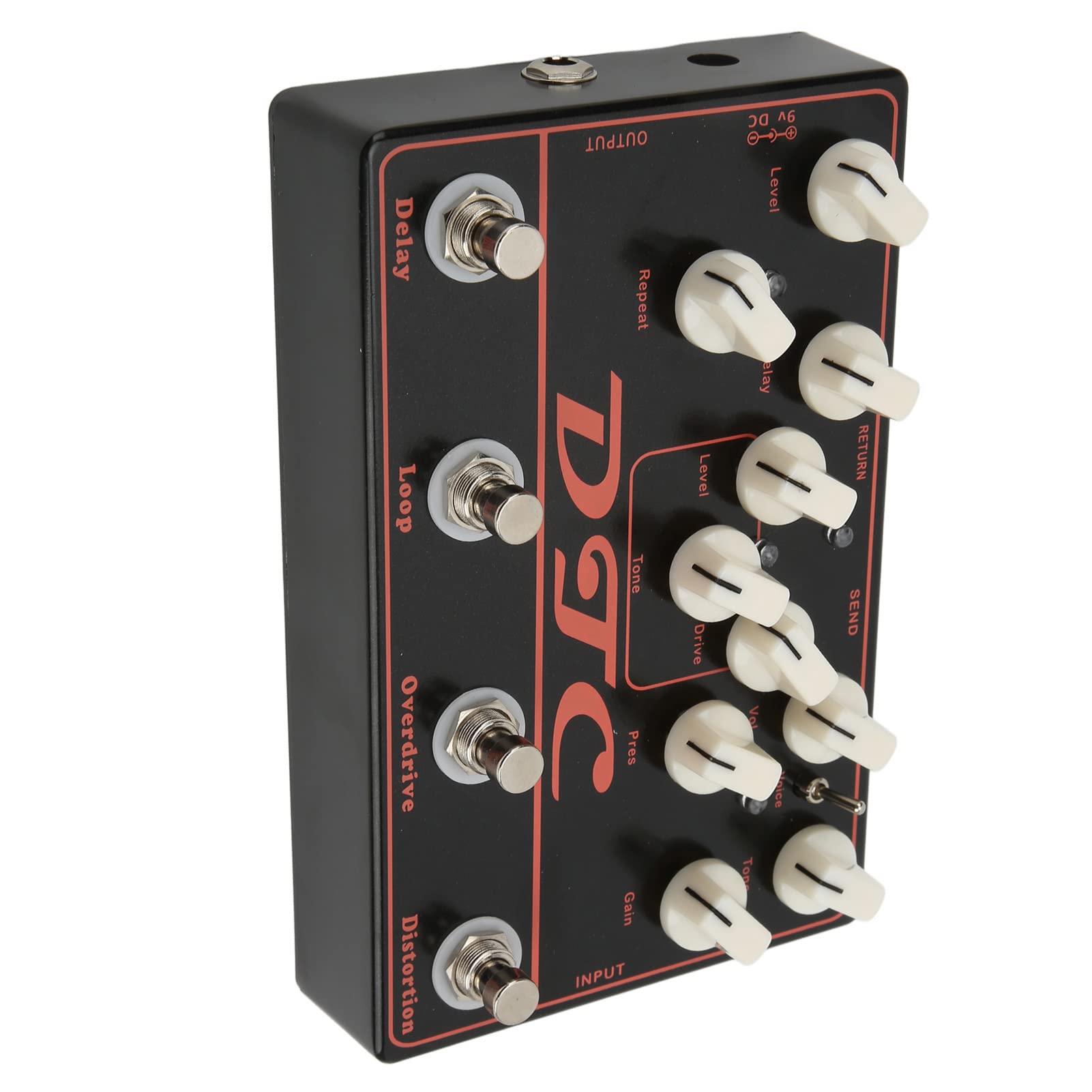 Pedał Syntezatora Gitara Elektryczna Distortion + Ts9 Overdrive + FX Loop + 25MS‑600MS Delay Efekt 4 w 1 Akcesoria Gitarowe