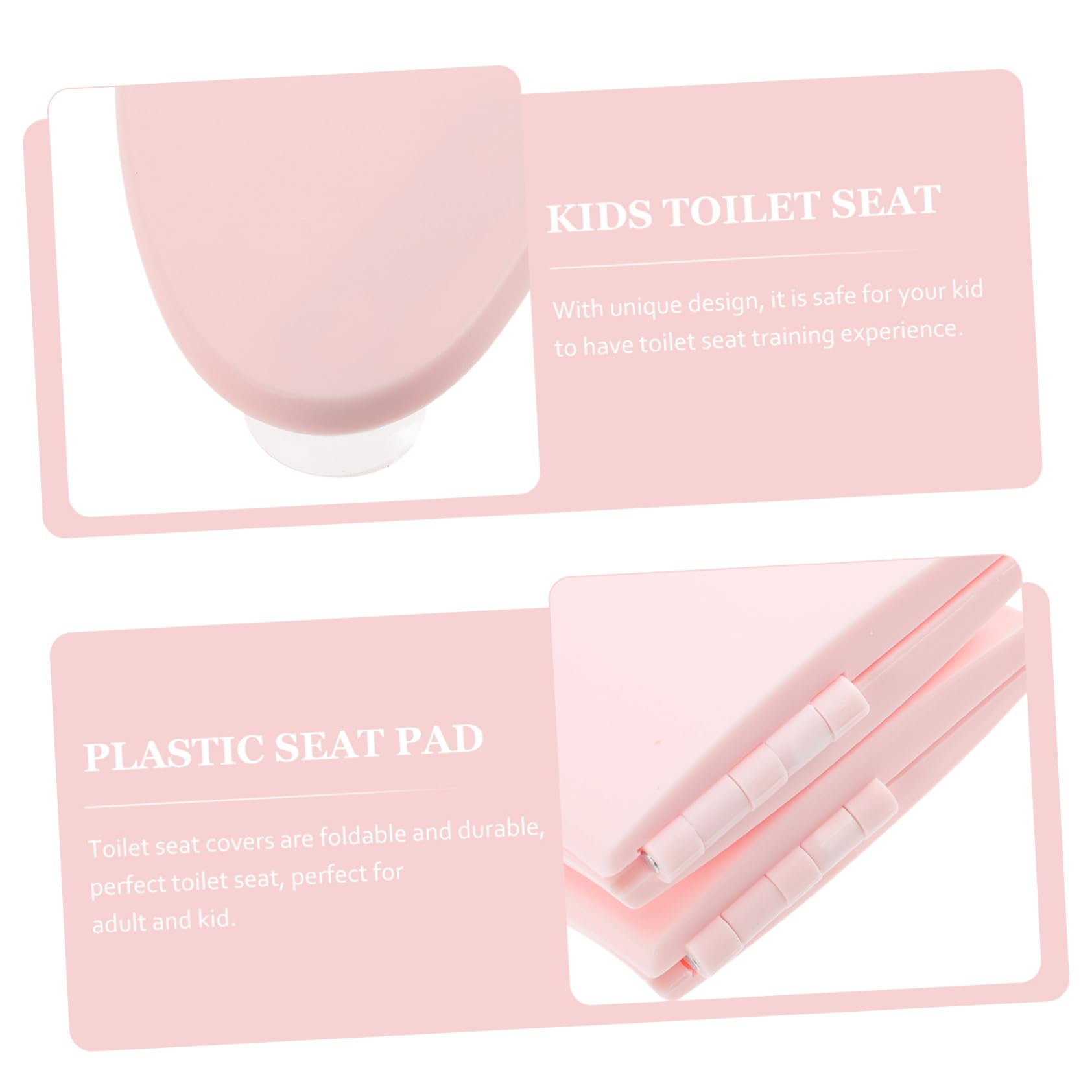 Asiento de Inodoro Portátil Plegable para Niños, Rosa, Pp