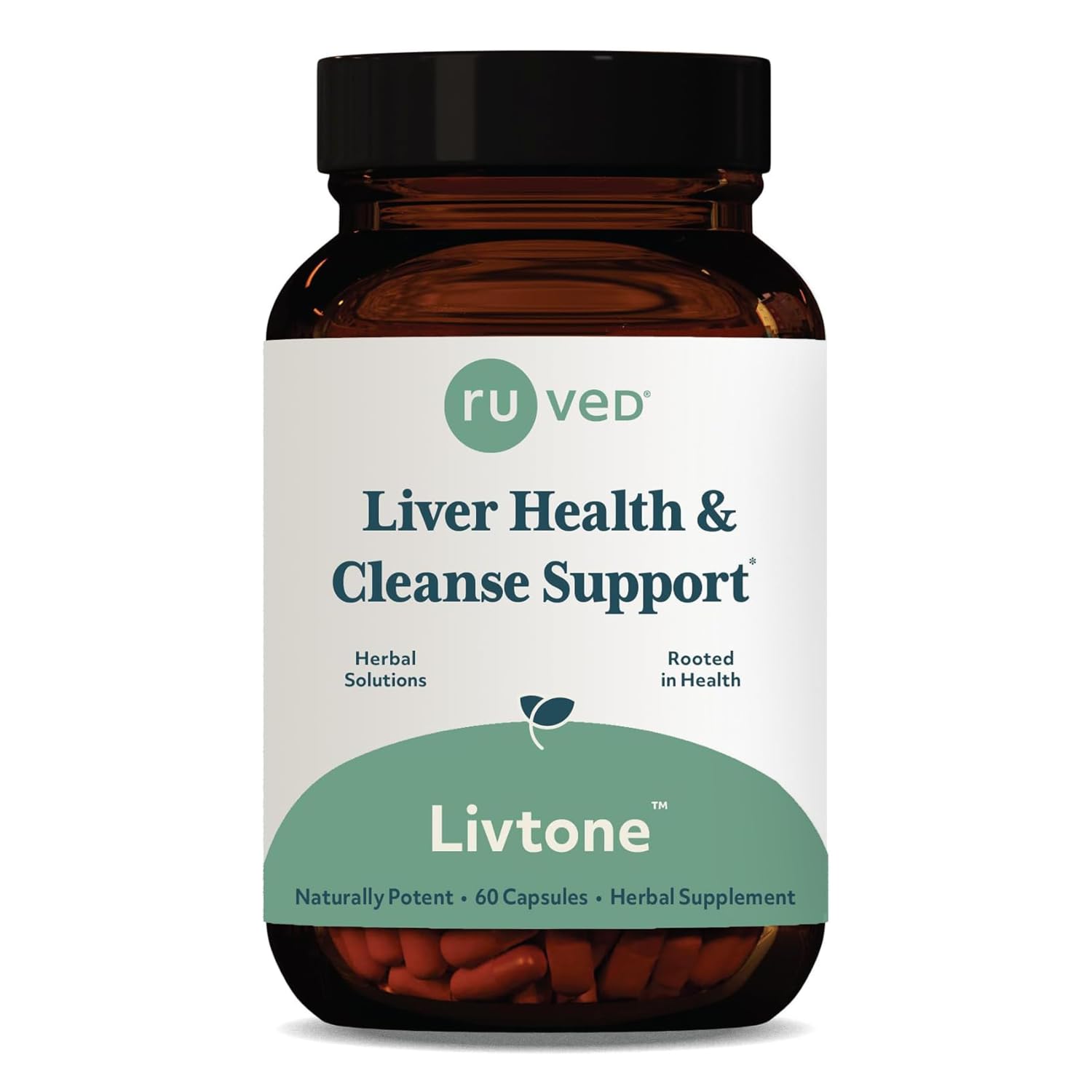ruved LivTone - Liver Care, Liver Support Supplement for Women & Men with Amla, Andrographis & Picrorhiza, Pills with Organic Herbs for Natural Detox - 90 Capsules (1 Count)