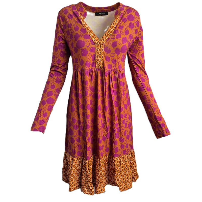 Aniston Damen Kleider und Bluse, Kurz- und Langarm, mehrere Farben und Muster (DE/NL/SE/PL, Numerisch, 42, Regular, Regular, lila)