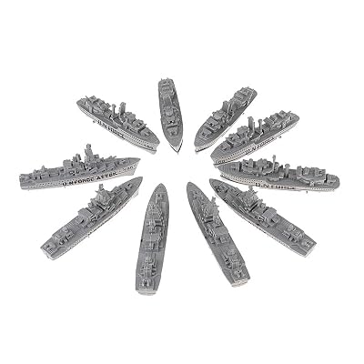 CALANDIS® 10Pcs Simulation Warship Battleship Static Military Model DIY Accessories Child Toys Gray | Sea | Military | M
