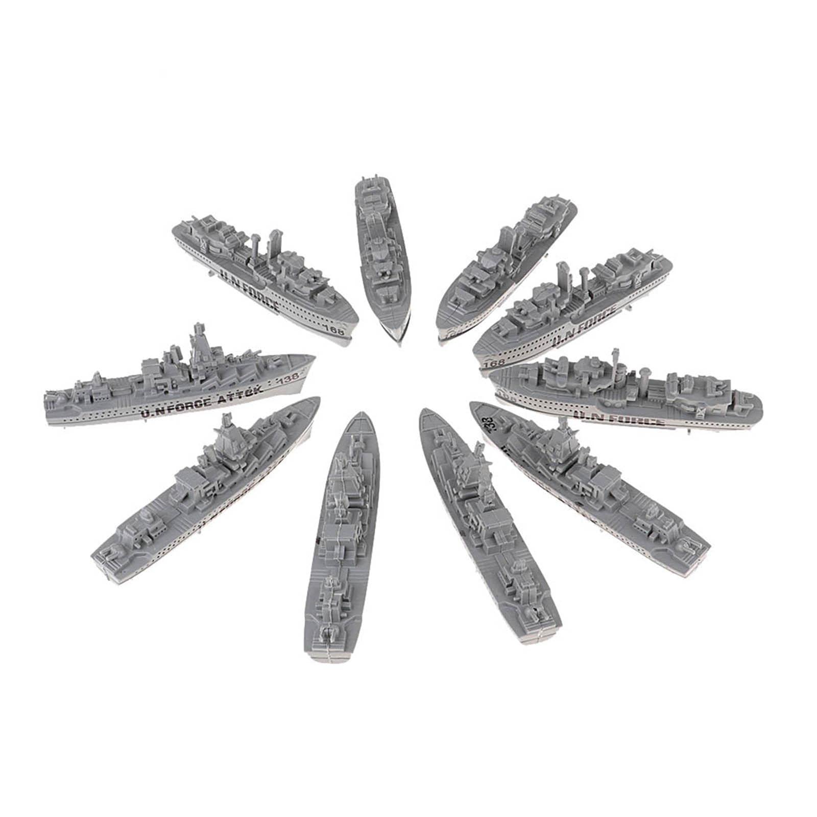 CALANDIS® 10Pcs Simulation Warship Battleship Static Military Model DIY Accessories Child Toys Gray | Sea | Military | Models Kits | Toys Hobbies-picture-19