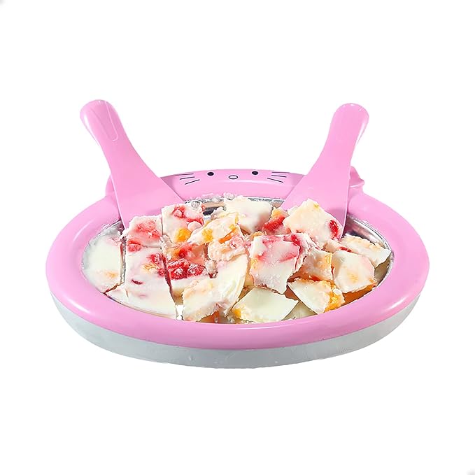 EUROXANTY Plancha para helado | Utensilio para helados | helado frito | Plancha para enfriar | Helados artesanos | Incluye 2 palas | Rosa