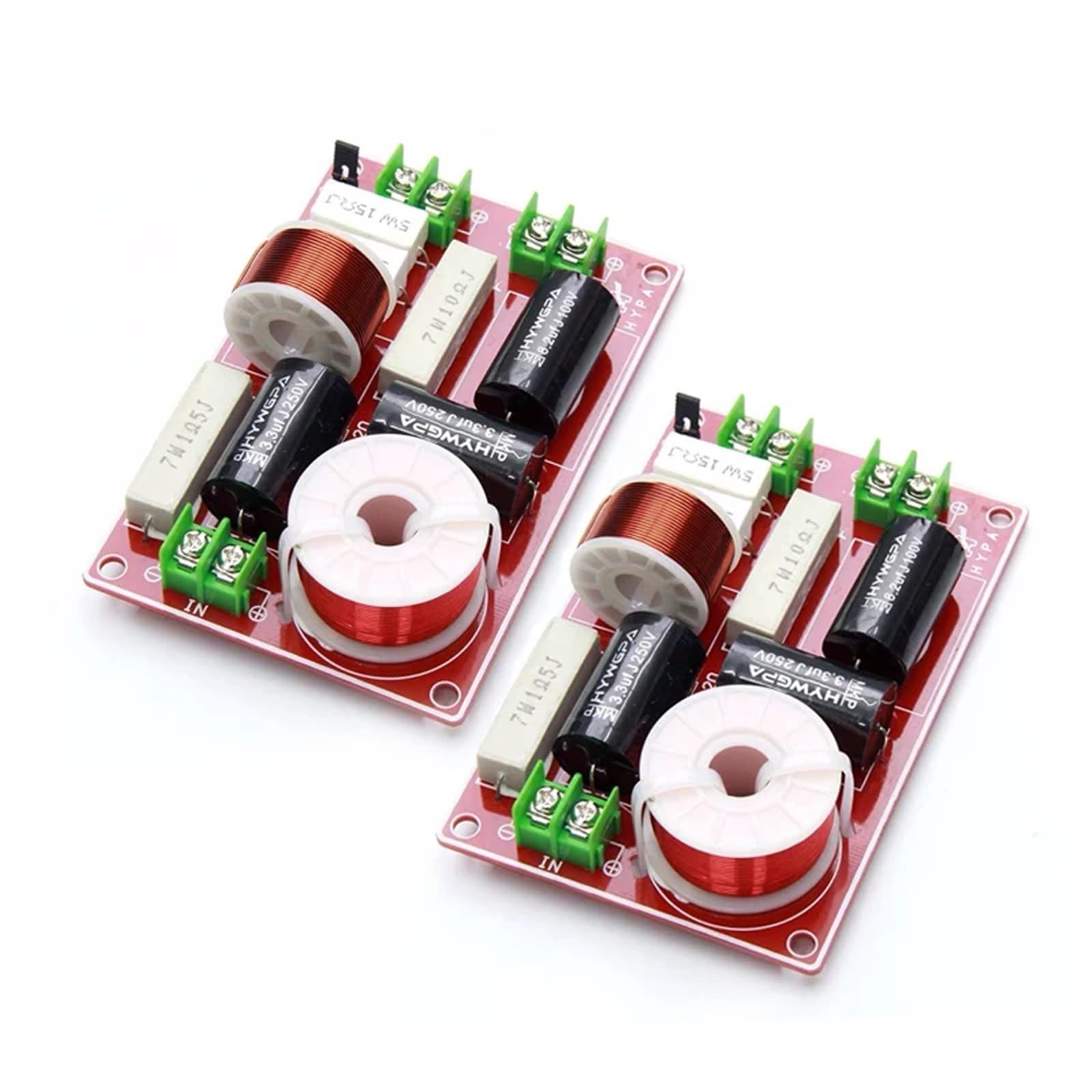 2PCS 2 Way 200W Audio Treble Bass Frequency Divider Home Theater HiFi Stereo 2 Unit Speaker Crossover Filters