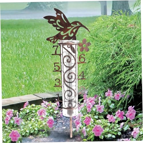 ZHOUBINGBING Regenregen im Freien durchschnittliche Regenwife mit Metallpfahl großer Kapazitätswerkzeug für den Kolibri -Regen für das Gehirngras des Terrassegras – Bild 4