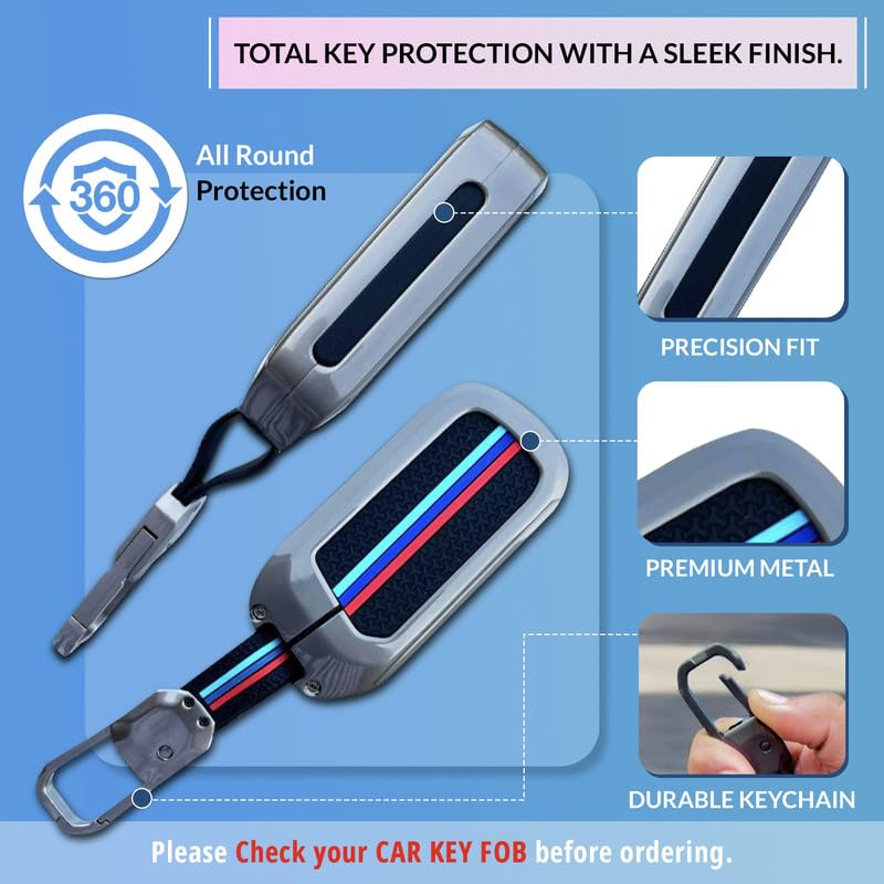 Image of NEODRIFT 'KeyShield' Car Key Cover for Mahindra TUV 300 Plus (Shape 1, 03 Buttons) (Durable, Stylish, and 360 Protection)