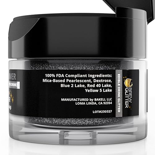 Miniatura 81 de Brew Glitter - Purpurina comestible para bebidas, cócteles, cerveza, adornar bebidas Certificado Kosher y Halal 100% comestible y de grado Azul