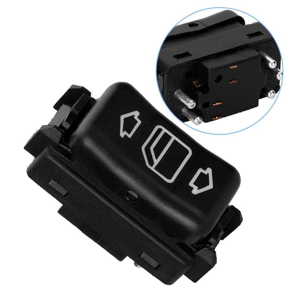 1248204610kz + Hlyjoon 1248204610KZ Interruttore di controllo alzacristalli per auto 1248204610 Interruttore singolo elettrico automatico Interruttore di controllo Pulsante per 190 260 300 350 420 560