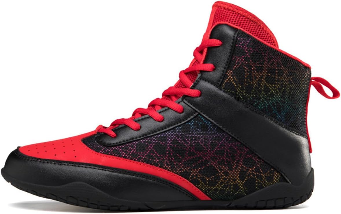 Men's Fashion Wrestling Sneakers, Breathable Mesh Unisex Boxers Boots Non Casual Athletic Fitness Shoes