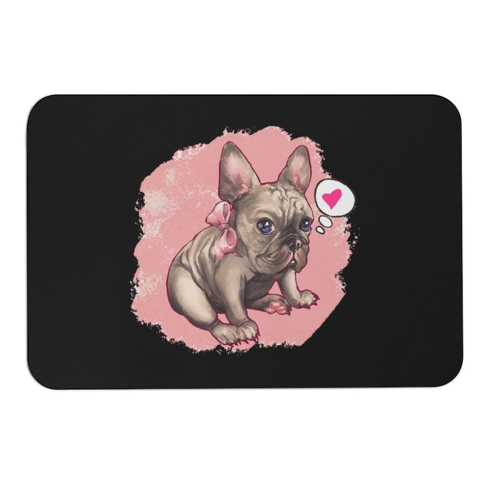 Amazon | バスマット かわいい フレンチ ブルドッグ お風呂マット 玄関  