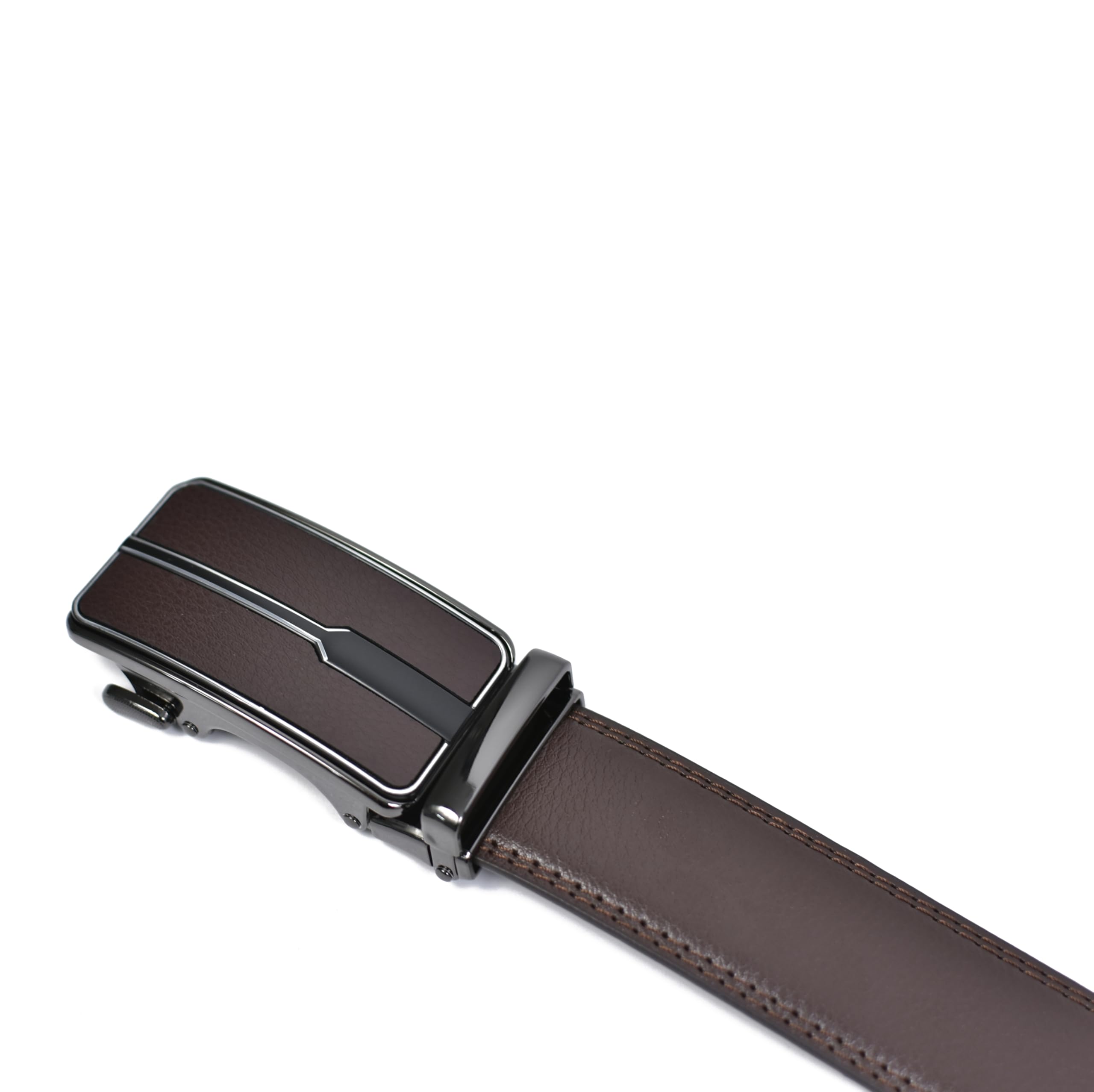 WildHorn Men's Genuine Leather Belt for Men| Premium Auto-Lock Buckle | Adjustable up to 48” | Formal & Casual Wear | Micro-Adjust Fit | Stylish Gift Box Included (COFFEE BROWN) - Image 4 thumbnail