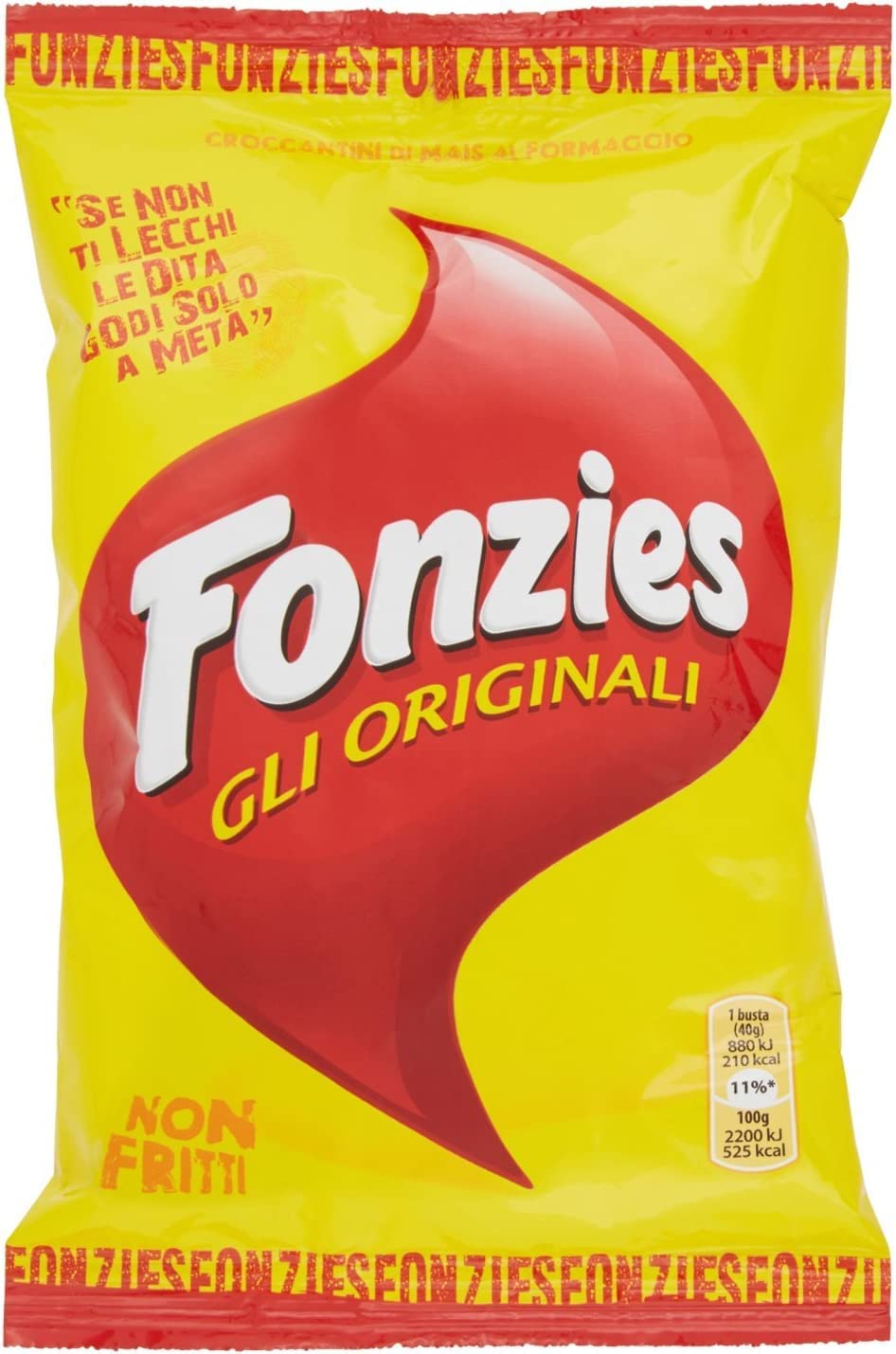 Fonzies Gli Originali - 50 snack di mais con gusto di formaggio, 40 g