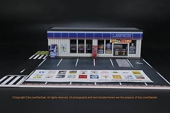 新発売　G-FANS 1/64 ランボルギーニストア　ジオラマ　点灯 組立式 ランボルギーニストア ジオラマ 点灯 組立式 駐車場 1/64