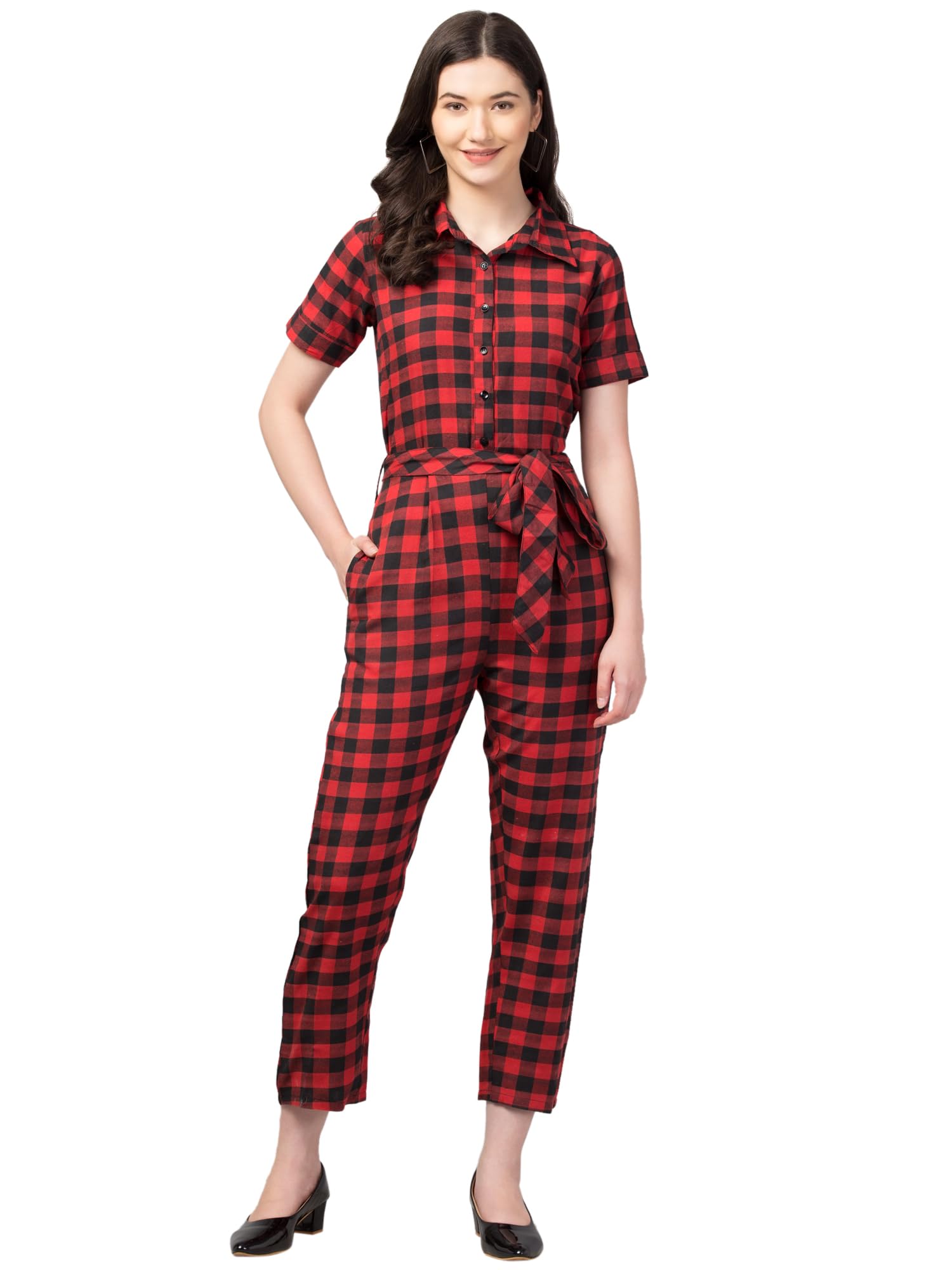 zuvino Stylish Cotton Jumpsuits For Women || Formal Office Outfits || One Piece Casual Jumpsuit For Women.-picture-42