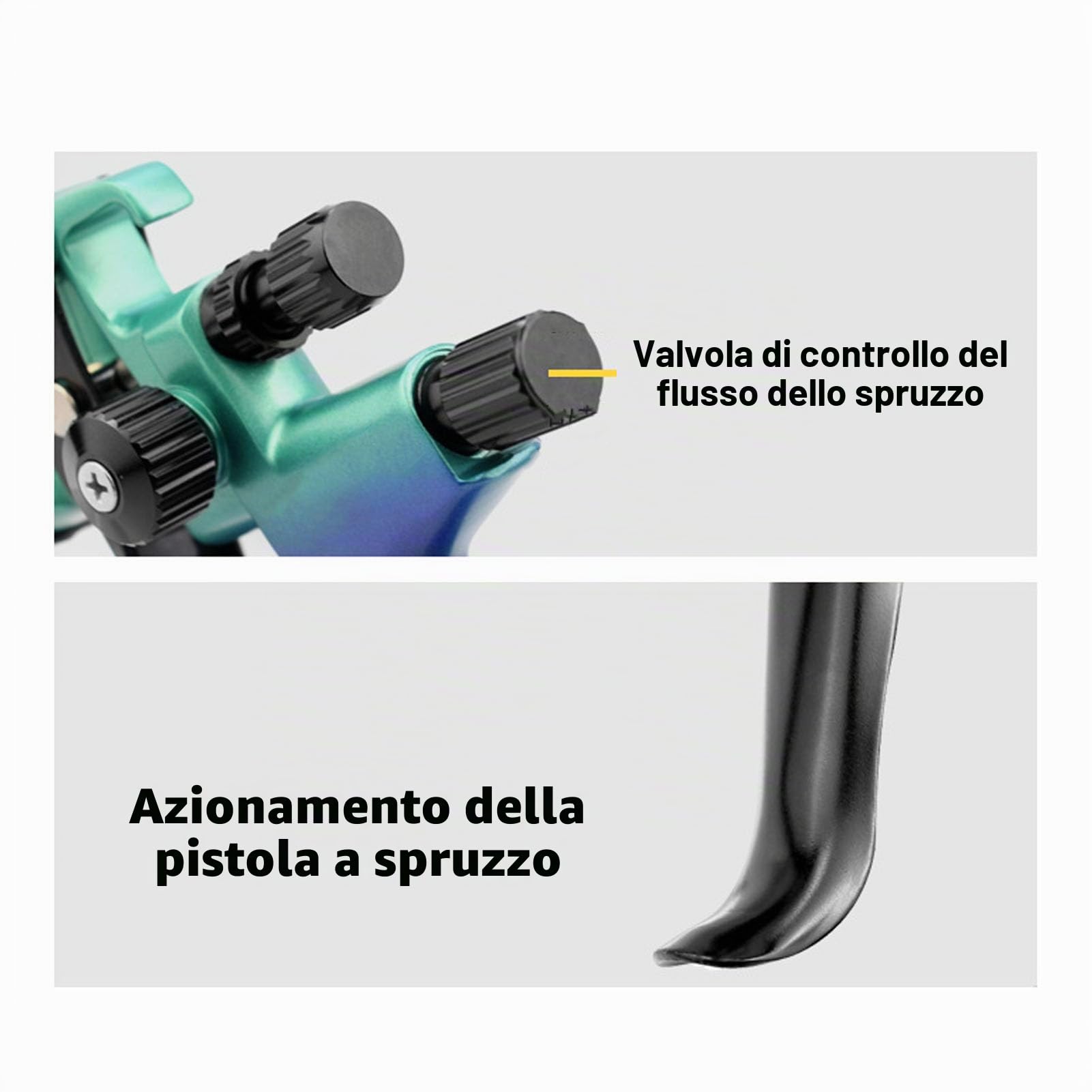 HVLP Pistola Verniciatura, Pistola Per Verniciare Spruzzatore Vernice Aerografo Con 600ml Coppa Ugello Da 1.3mm, Professionale HVLP Pistole Vernice A Spruzzo Per Auto E Superfici Di Mobili