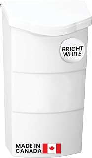 Small Plastic Mailbox for Outside Porch, Easy to Install Wall Mount, Lightweight, Heavy Duty, Rustproof, Maintenance-Free Vertical Mail Box for House - 8.25” x 4” x 13.75” (Bright White)