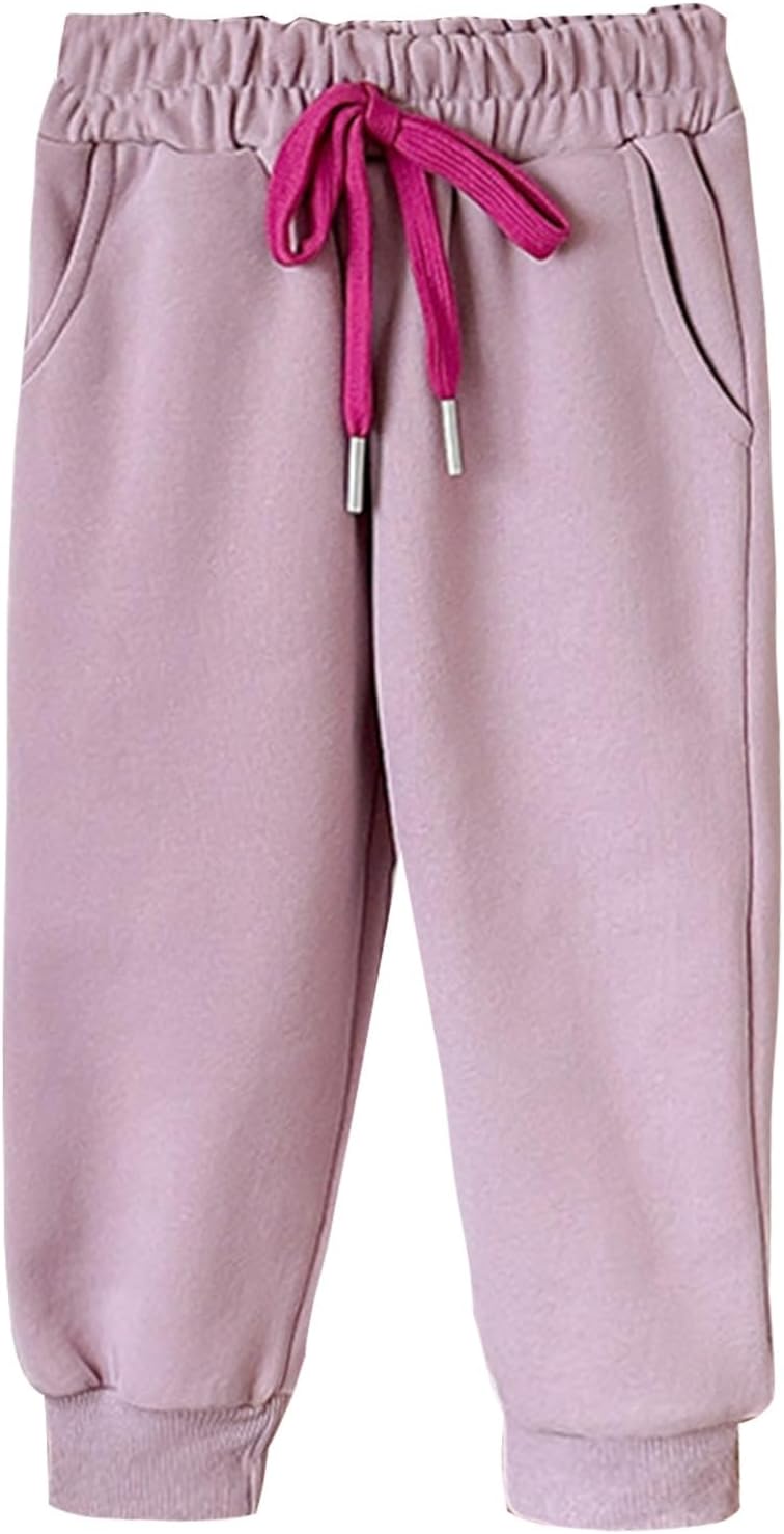 Comfortable Girls Pants Casual Athletic Bottoms with Drawstring and Pockets for Active and Everyday Wear