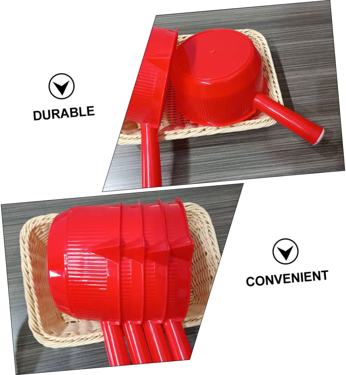 SHOWERORO 10pcs Thickened Long Handle Water Ladles for Kitchen Home Restaurant Use Ergonomic Design Food-grade Material Practical Water Scoops for Cooking Serving
