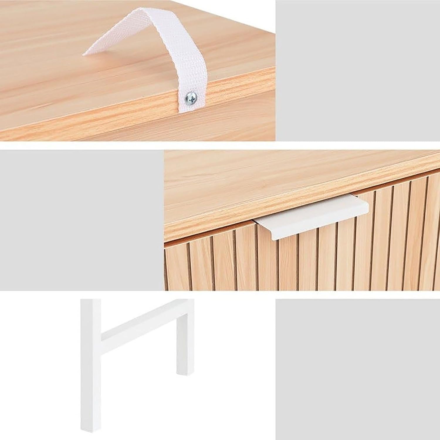 Modern Narrow Console Tables with 2 Storage Drawers Wooden Entryway Table Long Accent Foyer Table for Hallway Living Room