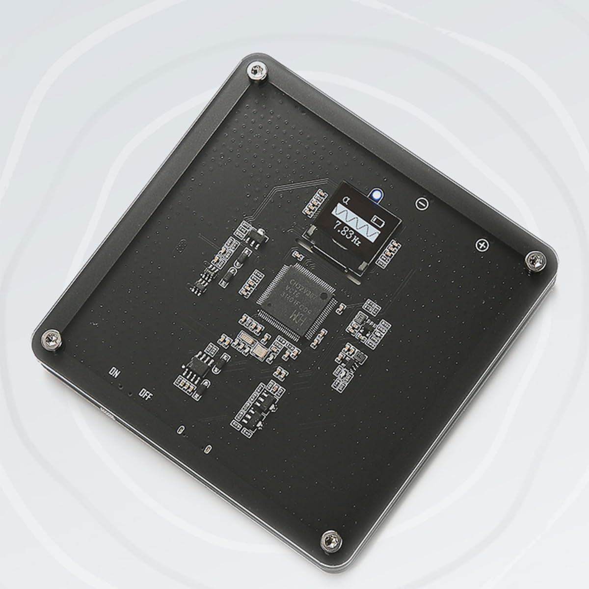 Generador de pulso de frecuencia ultra baja, 0,01 HZ-999,99 HZ, ajustable, alimentado por USB, para meditación, alivio del estrés, relajación y mejora del sueño (blanco)