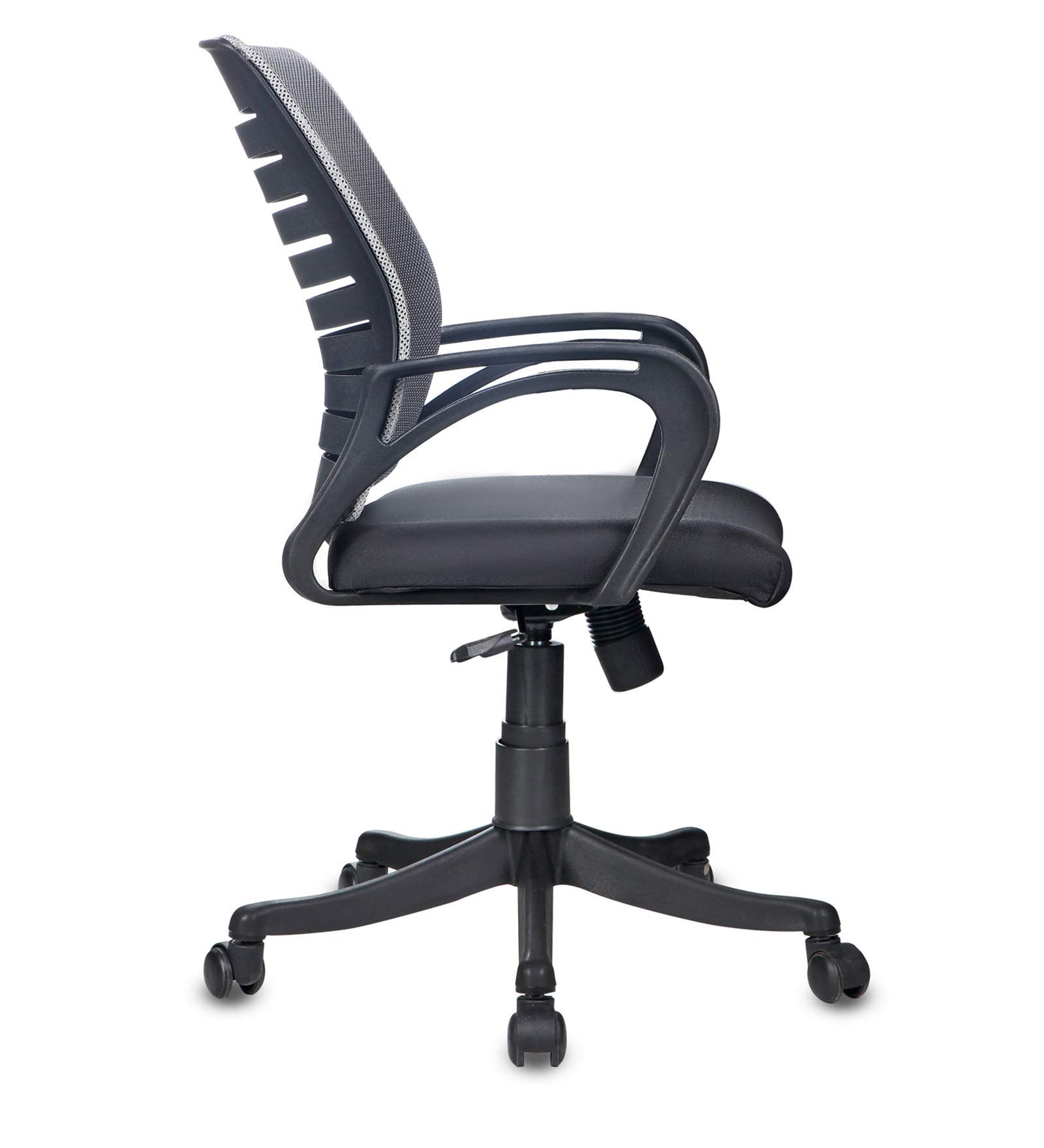 Deal Dhamaal Low Back Royal Ergonomic Desk Mesh Chair in Grey & Black Colour 2