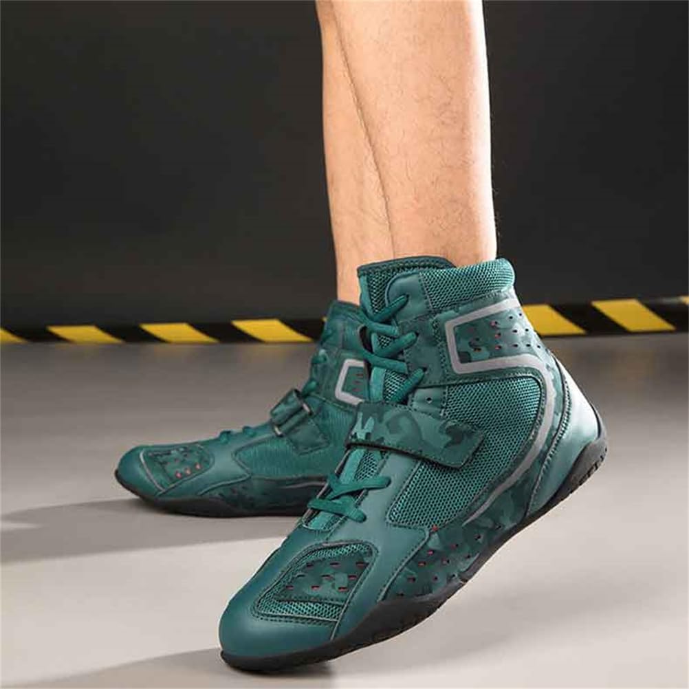 Zapatillas de Entrenamiento de Boxeo Unisex, Sneakers Ligeras para Fitness en Lucha, Botas de Kickboxing con Cordones para Buen Movimiento y Soporte.