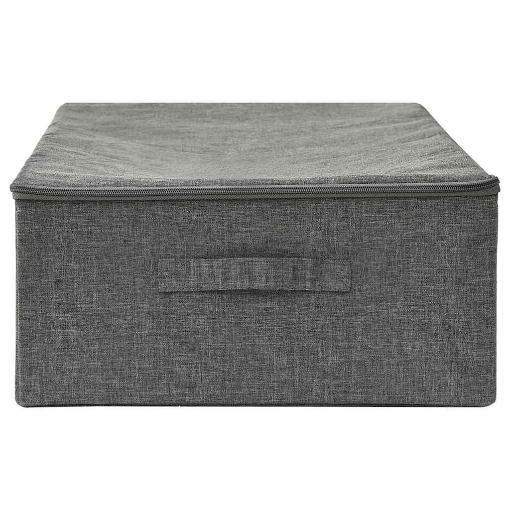 Scatola portaoggetti in tessuto, 70 x 40 x 18 cm, antracite, con manico, pieghevole, salvaspazio, per armadio, cucina, bagno, soggiorno, ufficio, dispensa e casa