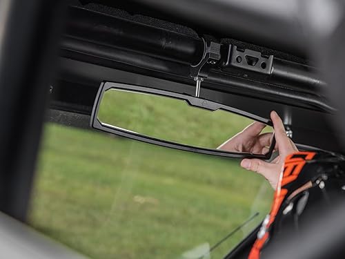 Miniatura 6 de SuperATV Espejo retrovisor UTV de aluminio de 17 pulgadas  17 pulgadas x 3-38 pulgadas  Ajustable  Bisagra separable  Compatible con jaulas de 1.5