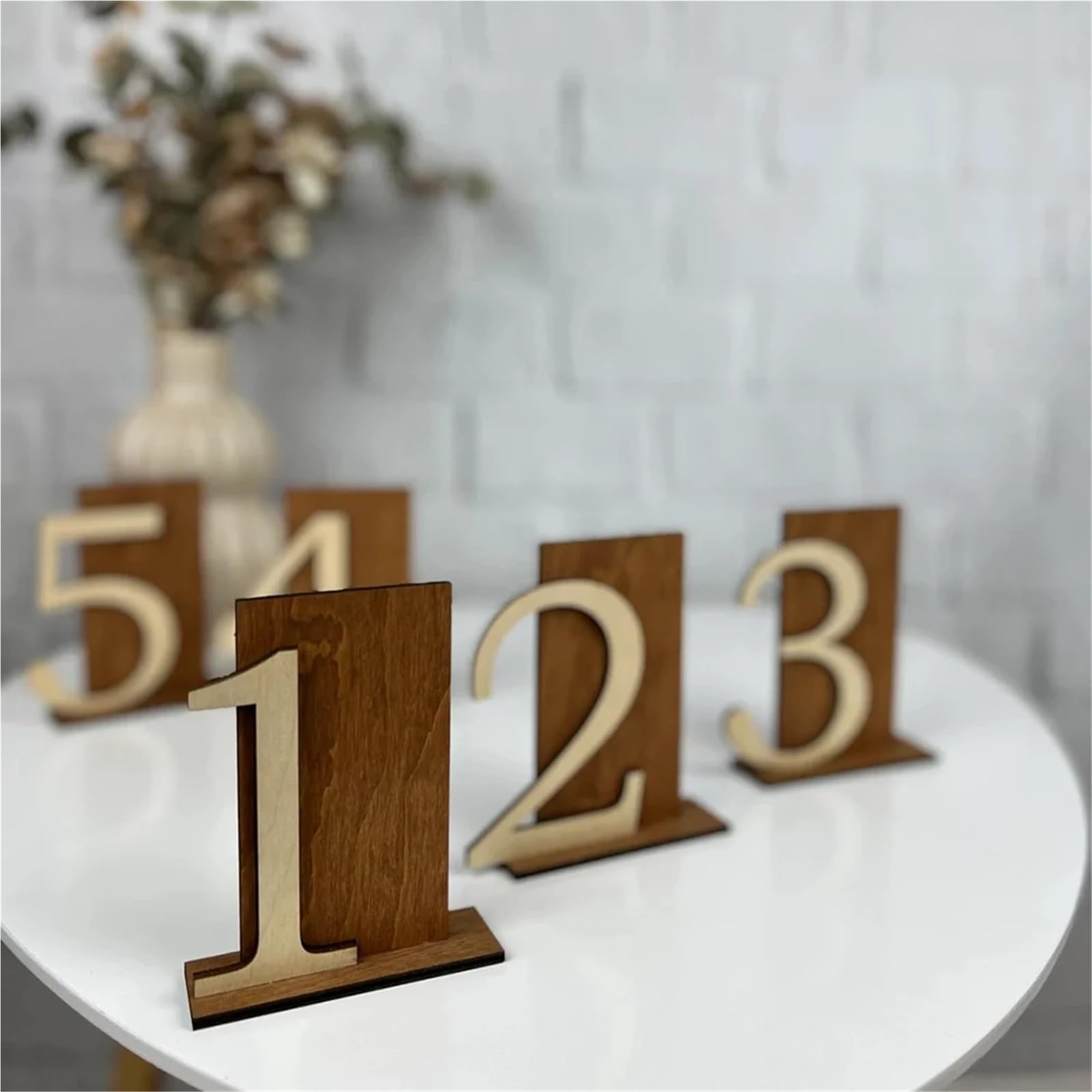1-35 placas de números mesa madera, letrero boda, señalización recepción, decoración restaurante, accesorios for fotografías fiesta en el jardín Para Restaurantes Y Cafeterías(Tables 1-35)