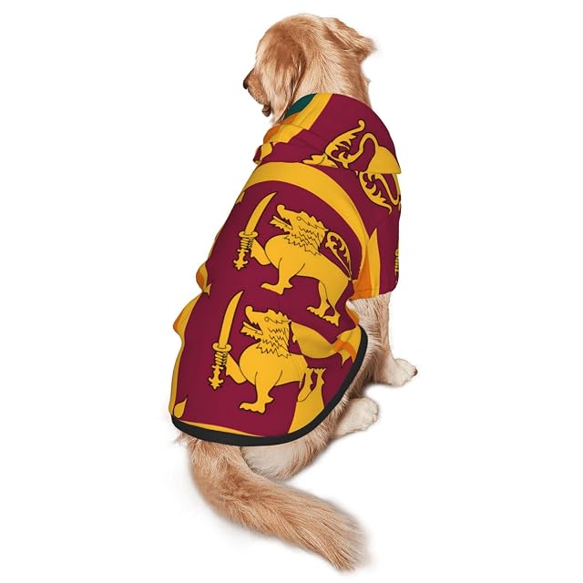Sudadera con capucha para perro de la bandera de Sri Lanka