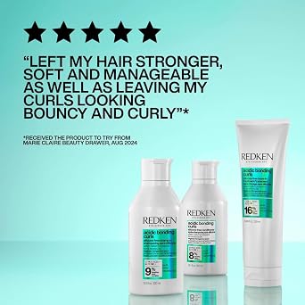 REDKEN Acidic Bonding Curls Shampoo for Damaged Curly & Coily Hair, Restore Curl Pattern, Sulphate-Free for a Gentle Cleanse, Silicone-Free for Lightweight Curls, 300ml