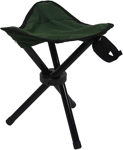 KVSERT Taburete de trípode plegable para exteriores portátil para campamento silla de pesca ligera
