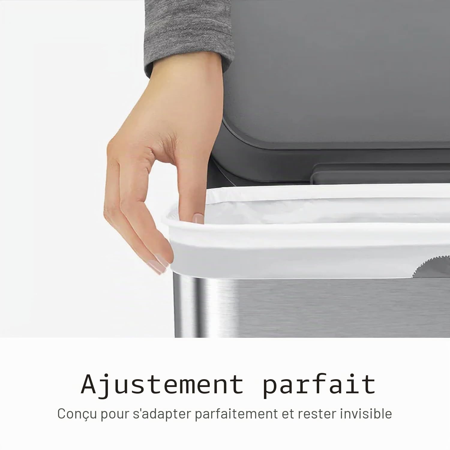 simplehuman CW0262 code N, sacs poubelle sur mesure, 3 x paquet de 20 (60 sacs), plastique blanc