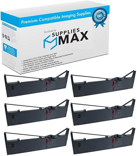 Repuesto compatible para cintas de impresora FX-980 negras (6PK) (S015091)