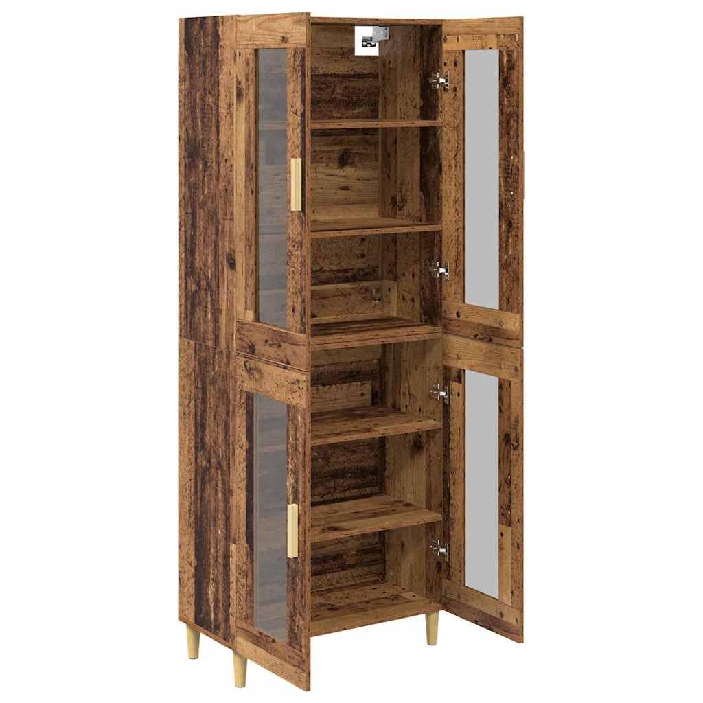 vidaXL Highboard Stare drewno 69,5 x 34 x 180 cm Drewno inżynieryjne