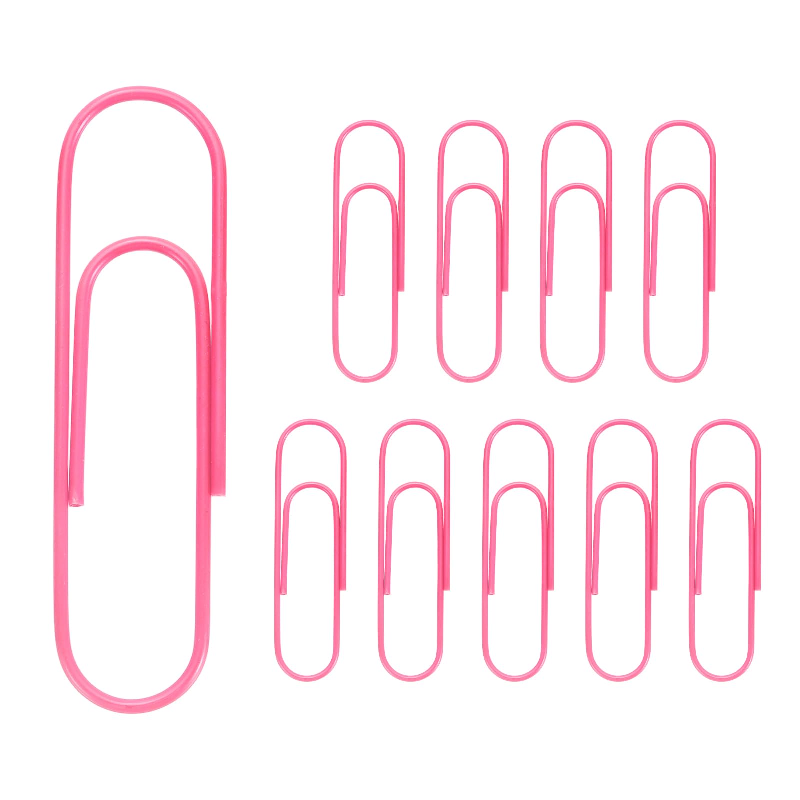 PATIKIL 4 Inch Large Paper Clip, 10Pcs Big Paper Clip Metal Giant Extra Large Rust-Proof Strong Bulk for Home Office Supplies Organizing Files Document Bookmark, Pink โ image 1