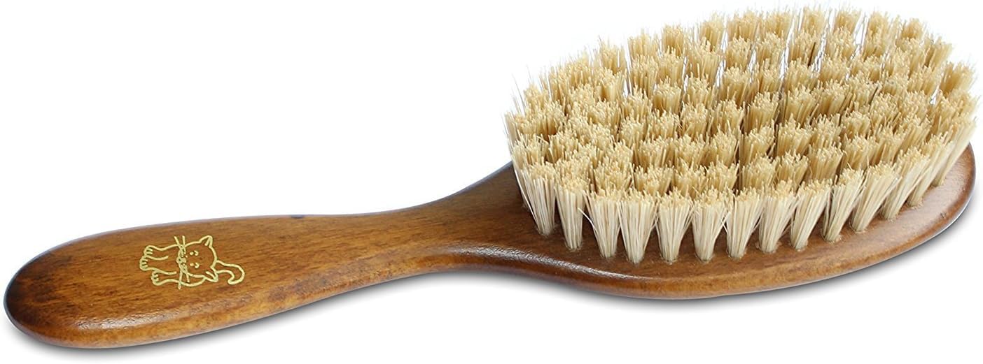 Mars Coat King Bristle Cat Hair Brush Deshedding Tool - Pet Grooming Supplies for Furry, Shaggy, Loose Hair in all Breeds, Wooden Handle for Thick