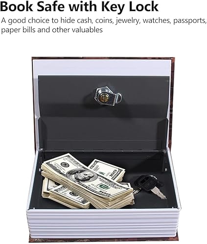 Miniatura 6 de Caja de depósito en forma de libro con combinación de diccionario, caja de depósito para dinero, caja de seguridad para joyas con llave (G)