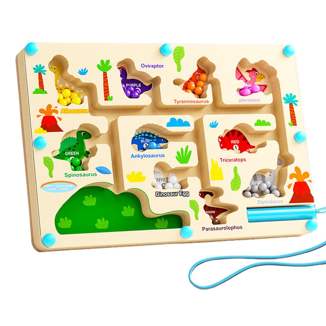 Gioco Montessori Magnetico, Magnetico Bambini, Labirinto Magnetico Colorato con Numeri, Imparare i Colori Gioco di Conteggio Ordinamento, Palline Magnetiche Colorate, Regalo per Ragazze Ragazzi