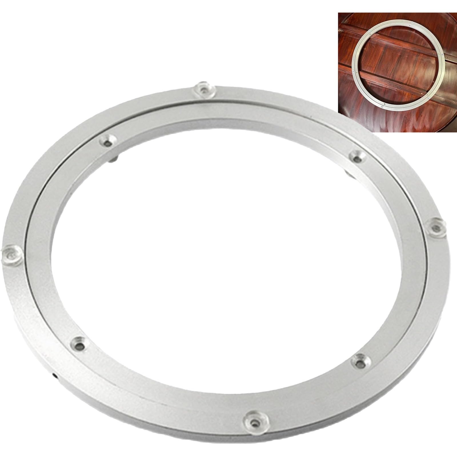 Dining Table Turntable Base Bearing Aluminum Alloy Circular Rotating Track Lazy Susan Turntable Base, Suitable for Trays, Tables(45cm(17.7inch))