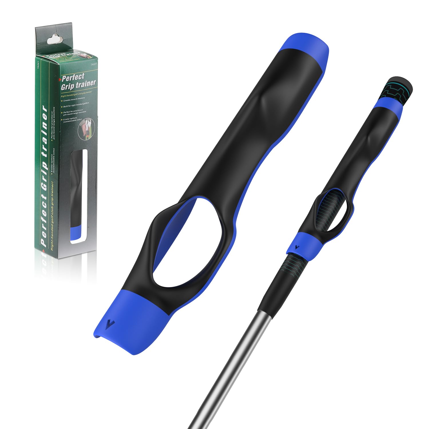 Rhino Valley Golf Grip Trainer, Training Aid for Correcting Hand Position, Training Grip to Help Improve Swing Technique, Ideal Golf Accessories for All Clubs