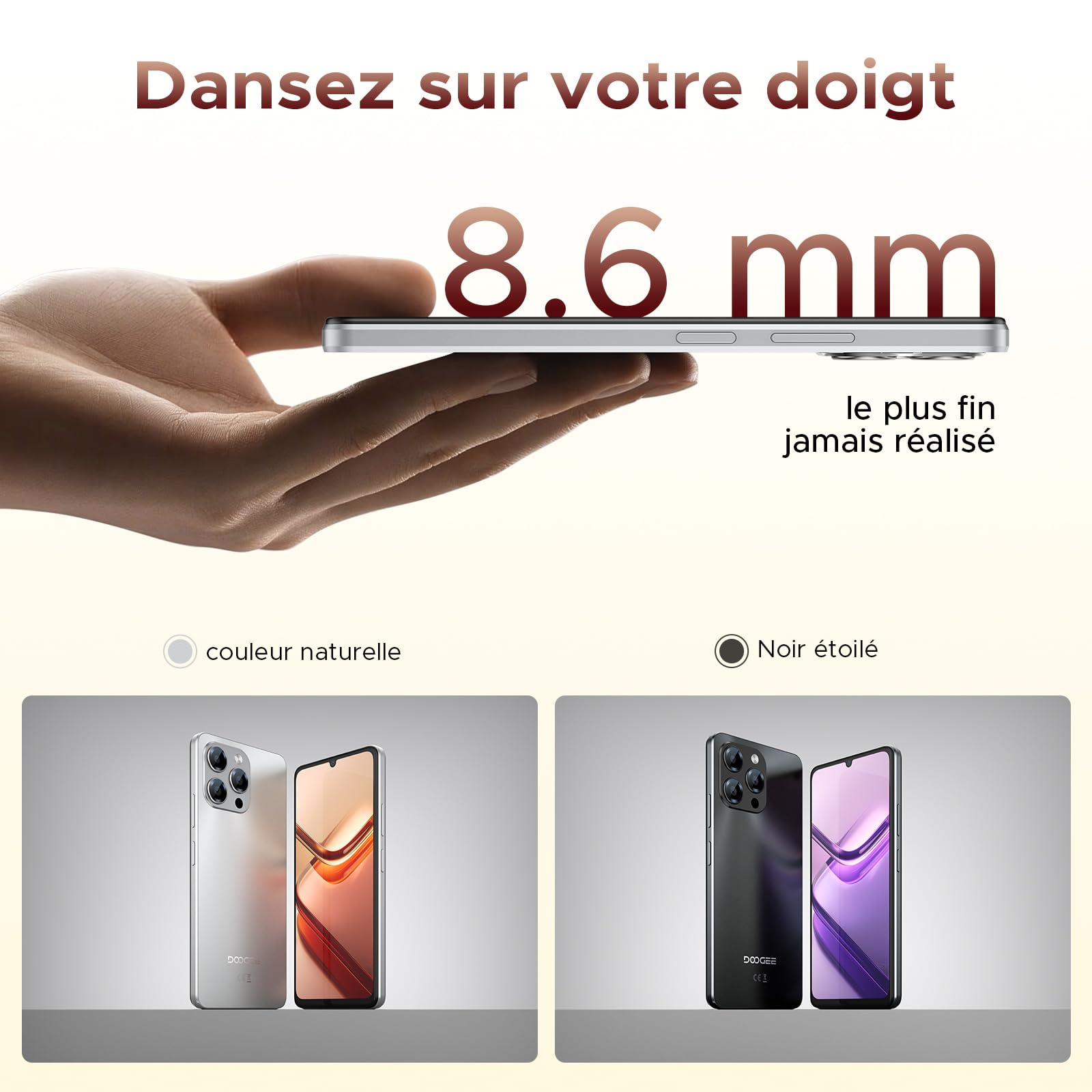 NOTE58 Smartphone Pas Cher, 6250mAh Telephone Portable Android 15, Écran 6.75" HD+ 90Hz, 32 Go+128 Go/2 To,Octa Core, Double SIM Débloquée Smartphone, 16MP+8MP, Face ID, 3.5mm Jack,GPS,OTG
