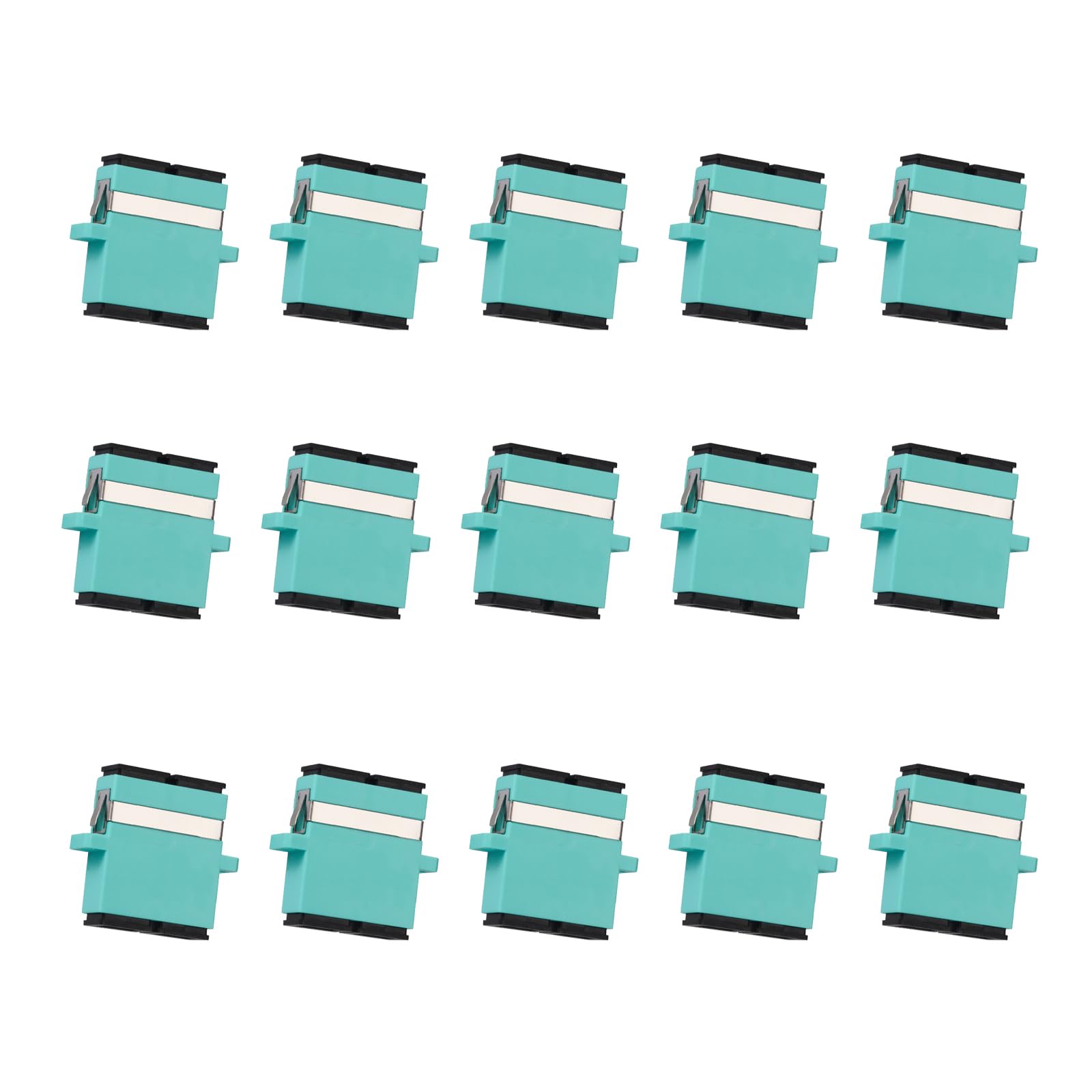 fyboptwu - 15 pcs SC Fiber Optical Coupler SC OM3 Multimode (MM) Duplex Fiber Optic Adapter SC Female to SC Female OM3 Duplex Multi Mode Network Internet Connector Adapter