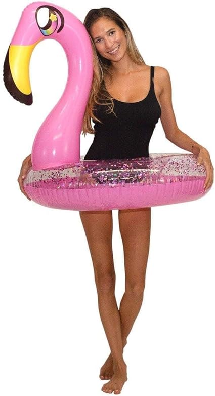 Inflatable Pink Flamingo Pool Float 